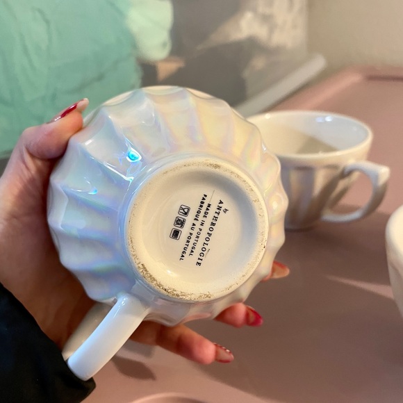 Anthropologie Home Luster Latte Mermaid Mug Bundle (4pc) - Picture 3 of 7